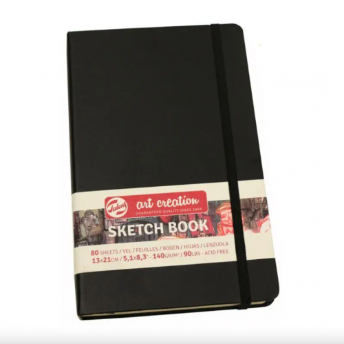 Скетчбук Royal Talens Art Creation 140г/м, 13х21см, А5, 80л, Чорний, Портр.