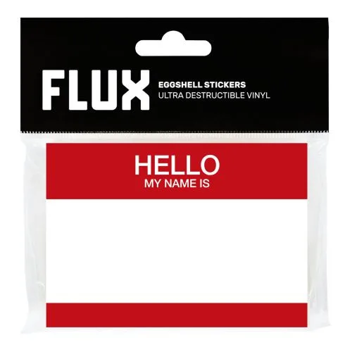 Стикер Flux Eggshell Hello My Name Is Красный 1шт