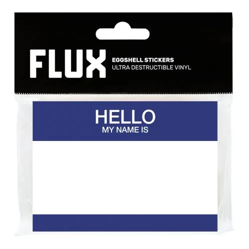 Стикер Flux Eggshell Hello My Name Is Синий 1шт