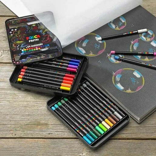Пастель воскова POSCA PASTEL, 24 кольори — изображение 3