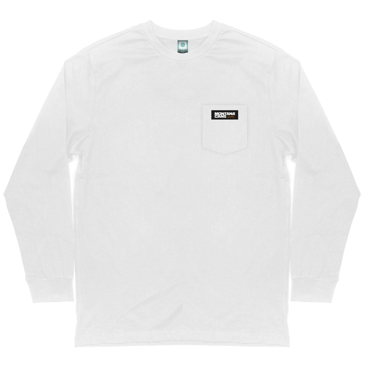 Лонгслив MONTANA LONGSLEEVE T-SHIRT WITH LOGO LABEL – WHITE