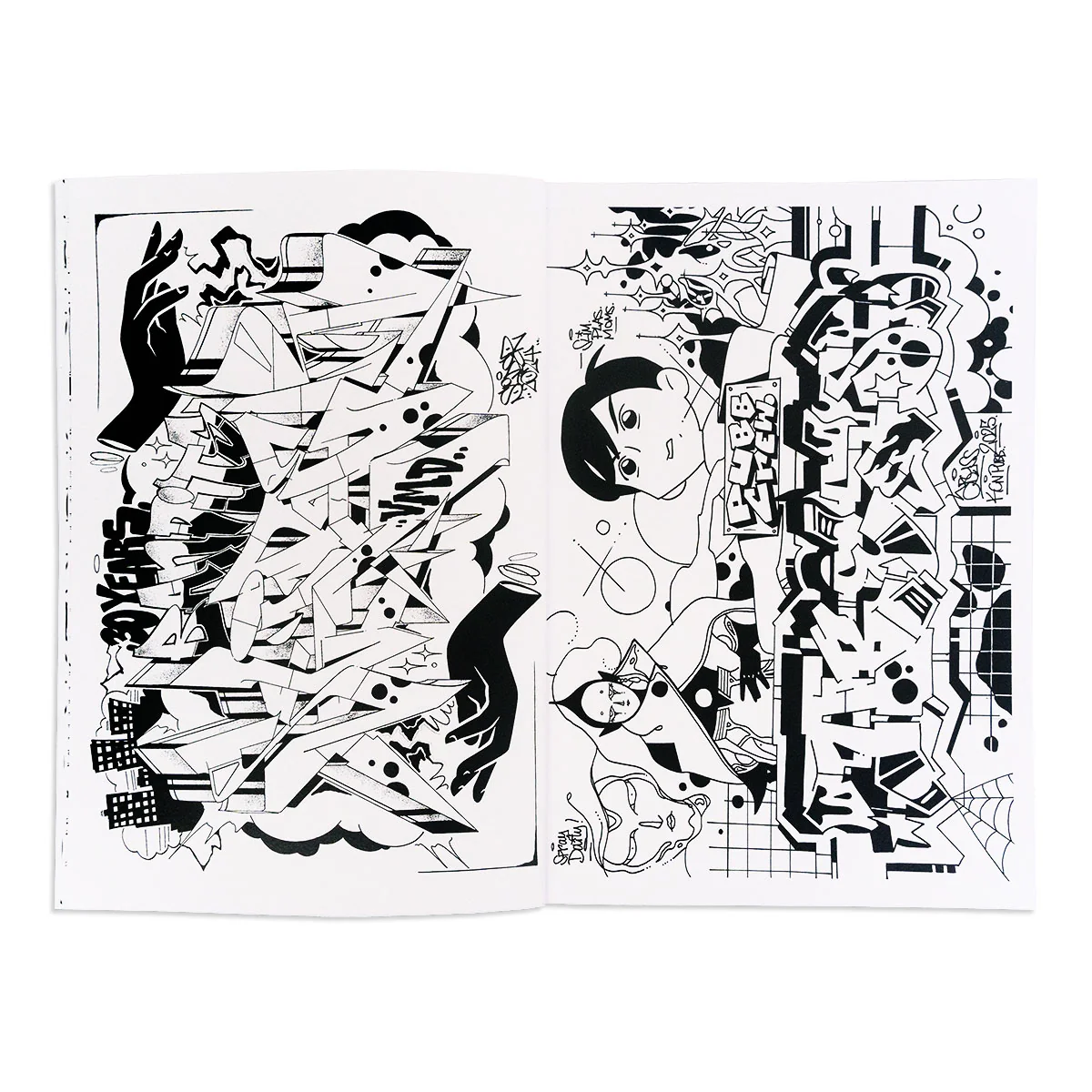 Розмальовка Sketchy Graffiti Coloring Book — изображение 2