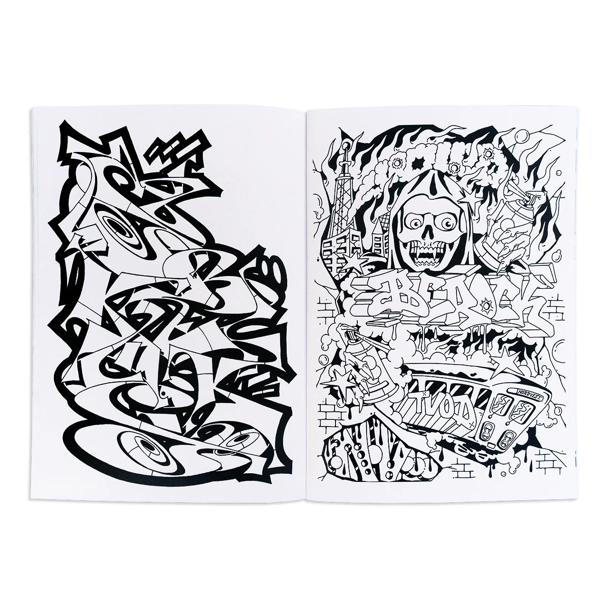 Розмальовка Sketchy Graffiti Coloring Book — изображение 5