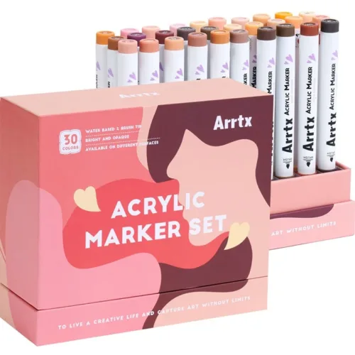 Набор акриловых маркеров Arrtx 30c (Brush Tip) Оттенки кожи 30шт
