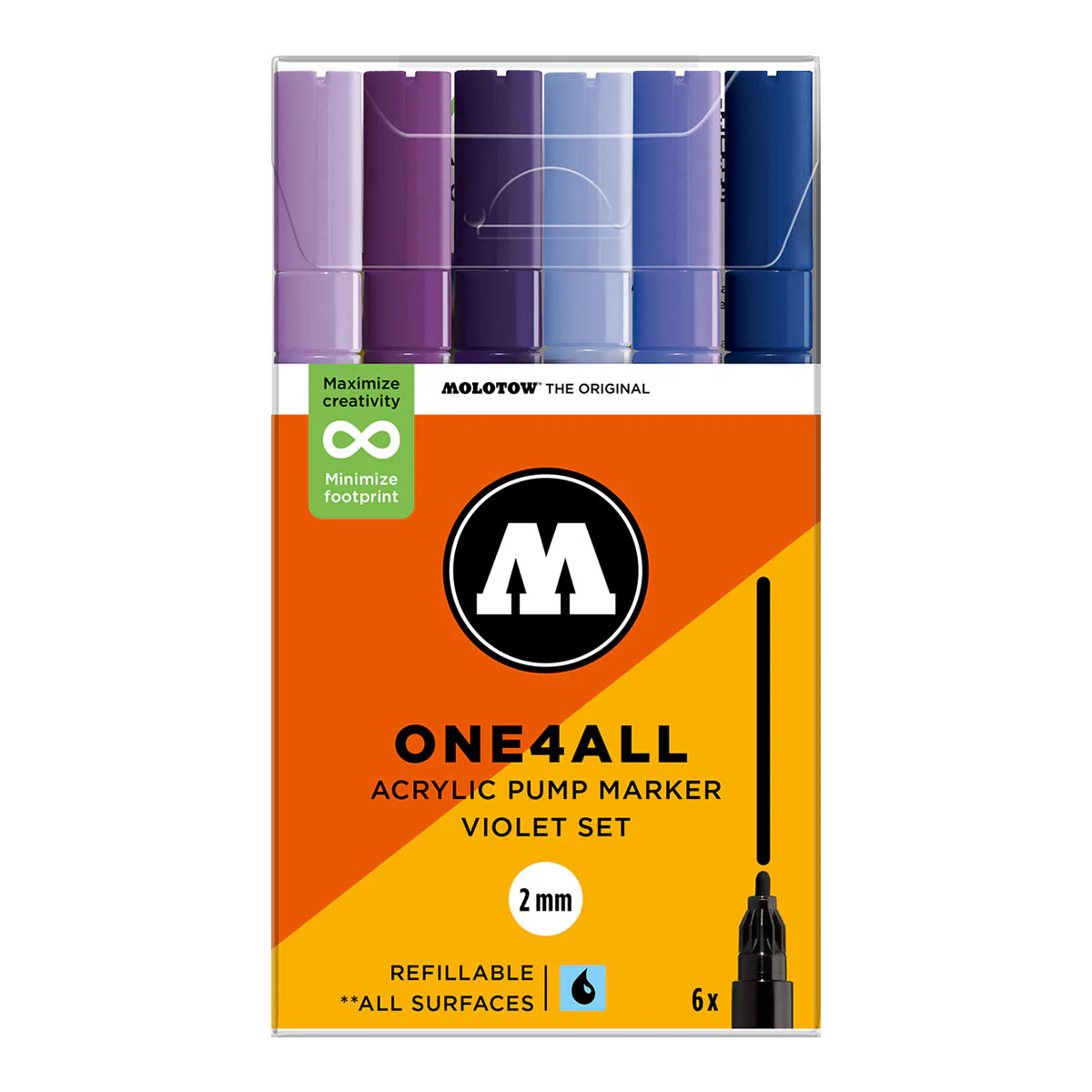 Набір Акрилових Molotow ONE4ALL 127HS 6set Violet (6 шт)