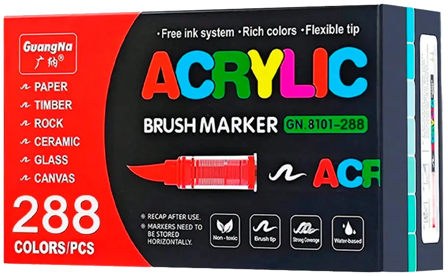 Набір Акрилових Маркерів ACRYLIC AW-1956 288шт