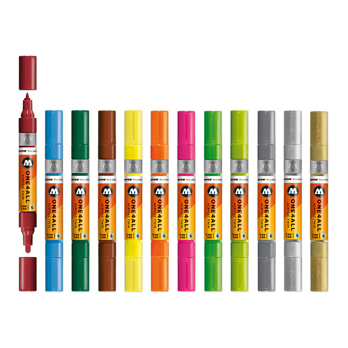 Набір Акрилових Маркерів Molotow ONE4ALL Twin Marker, 12 set Main-Kit 2 - Зображення 2